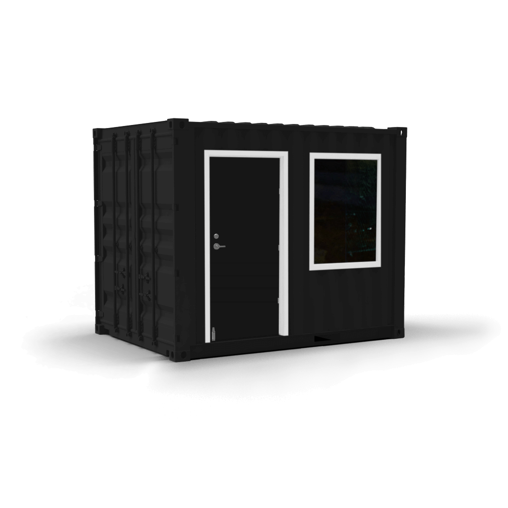 black 10ft shipping container office